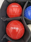Peroni Bocce Ball Set With Pallino Ball Italy Excellent Condition W  Case