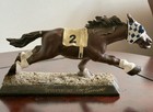 Secretariat At Belmont Stakes  2 Winning Triple Crown In 1973  Bobble Head Model