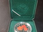 2001 Canada 5 Dollar Silver 1oz  9999 Coloured Maple Leaf Coin