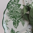 4 Sunday Morning Ceramics Heritage Floral Green   White Appetizer Plates New