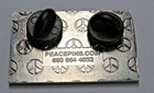 American Flag With Peace Sign 1-1 2    X 1  Metal Pinback Button Pin