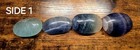 Set Of 4 Rainbow Fluorite Palm Stones Multi-color Crystal Healing Specimens
