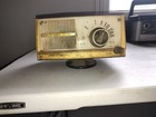 1955 Star-lite Rn-57 Am 5 Tube Radio Marble Pattern Plastic Cabinet Swivel Base