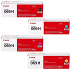 Canon 069h 4 Colour Set Toner Cartridge  black cyan magenta yellow free Shipping