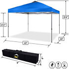 Crown Shades 10 X 10 Ft Pop Up Folding Shade Canopy W carry Bag  Blue  open Box 