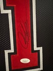 Dennis Rodman Signed Jersey Framed W  Jsa Coa Chicago Bulls Black Auto Display