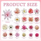 Artificial Pink Flowers Bulk Silk Roses Fake Flowers Heads For Crafts - Diy H   