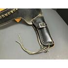 Vintage Black Leather Cowboy Holster And 22 Ammo Belt Leg Strap Right Hand
