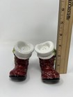 Fitz And Floyd Christmas Salt And Pepper Shakers Santa Claus Boots