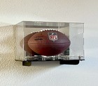 Football Display Case With Wall Mount Brackets  Back Mirror   Mirror Base