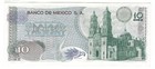 Banknote Mexico 10 Pesos 1975 P63h  Series 1dr