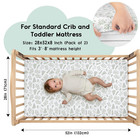 Baby Crib Sheets For Boys Girls  Fitted Crib Sheet 2 Pack For Standard Crib And