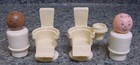 Vintage Fisher Price Little People  997 Barber   Dentist Figures W chairs Town