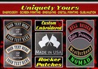 Custom Embroidered Rocker Patches 13  Mc Top Or Bottom Motorcycle Cut Biker Usa