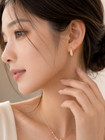 2ct Round Cut Simulated Diamond Engagement Hoop Earrings 14k Yellow Gold Plated