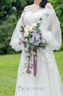 12 Inch Purple Bridal Bouquet  Cascading Bouquet wedding Bouquet For Bride fo   