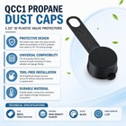 Hispknix 6-pack Qcc1 Propane Tank Dust Caps 1 32  Inner Diameter  Black
