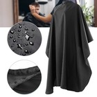 Black Barber Cape  Professional Nylon Waterproof Hair Cutting Cape With Snap    