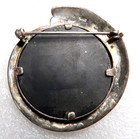 Vintage Art Deco Sterling Silver Black Onyx W marcasite Pin Brooch
