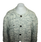 Men s Costume Jacket Walking Jacket Size 58 Alwa Wool Gray Chunky Knit Cable    