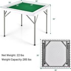 35  Square Folding Mahjong Table Camping Game Desk W wear Resistant Pvc Desktop