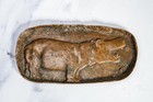 Signed Antique Art Nouveau Solid Bronze Hippopotamus Hippo Tray Catchall