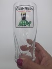 Six  6  Guinness Draught Clear Pint Beer Glasses Harp   Turtle Logo Breweriana