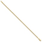 10k Yellow Gold 2 5mm Semi-solid Curb Link Chain Bracelet Anklet 9 Inch