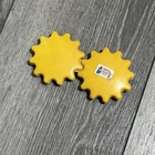Vintage Ambi Toy Smiley Twin Sun Rattle Baby Kids Gear Shape Yellow Einstein
