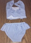 Little Me Daisy Stripe Toddler 2-piece Swimsuit  4t  Sttriped Print With Flowers
