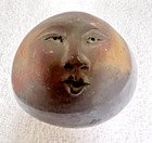 Raku Art Pottery Face Ceremonial Deva Spirit Egg Rattle Shaker Nan Emmett