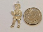 Sterling Silver   Little Boy Charm   Child Cap   1940 s Style Cloths   Vintage