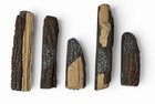 Refractory Ceramic Fire Pit Logs Set Of 5 Heavy Duty Fireplace Agio Inc Nos