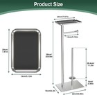 Toilet Paper Holder Stand With Top Shelf  Freestanding For 4 Reserve Rolls