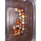 23 Vintage Glass Marbles Lot Of Orange Red  Blue Clear Lot M