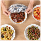 10-60pcs Reusable Aluminum Foil Bowl Covers Heat Insulation Food Storage Lid