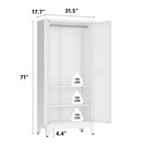 Metal Armoire Wardrobe Closet With Hanging Rod 71   Metal Wardrobe Cabinet