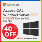 Microsoft Windows Server 2025 - 5 Device Client Access Licenses  non Rds  - New