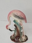 Vintage Pink Flamingo Ceramic Figurine Art Pottery Statue Mid-century Style