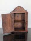Primitive Handmade Solid Wood Hanging Apothecary Spice Cabinet Vintage Oak