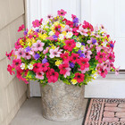 Artificial Flowers For Outdoors  12 Bundles Fake Outdoor Flowers Faux Plants  Uv