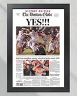 2004 Red Sox World Series Baseball Champions Framed Newspaper Cover Print Fenway