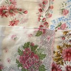 Vtg Hankies Lot Of 8 Floral Cloth Handkerchiefs White Scalloped Edges H15