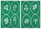 Ophir Professional Dragon Combination Airbrush Stencils Temporary Tattoo Body