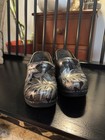 Women s Dansko Xp 2 0 Clog Shoes Size 39 Nursing Black silver Floral
