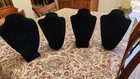 Small Black Velvet Jewelry Busts Displays