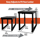Locker Organizer Shelf    Adjustable Width And Height  Stackable  Ideal Locker She