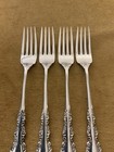 Oneida Shelley Cube Set Of 4 Dinner Forks Usa Stainless Flatware - Mint