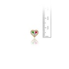 14kt Solid Gold Kids Heart Screwback Stud Earrings