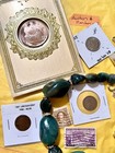 Estate Junk Drawer Lot  Us world Stamps  Silver Coins  Vintage Jewelry  Surprise